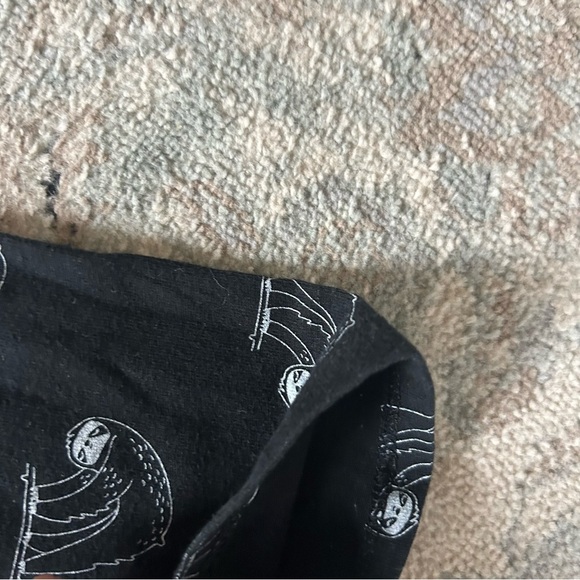 Cat and Jack XL 14-16 Black Long Sleeve Dress sloth pattern PERFECT CONDITION - Picture 4 of 7